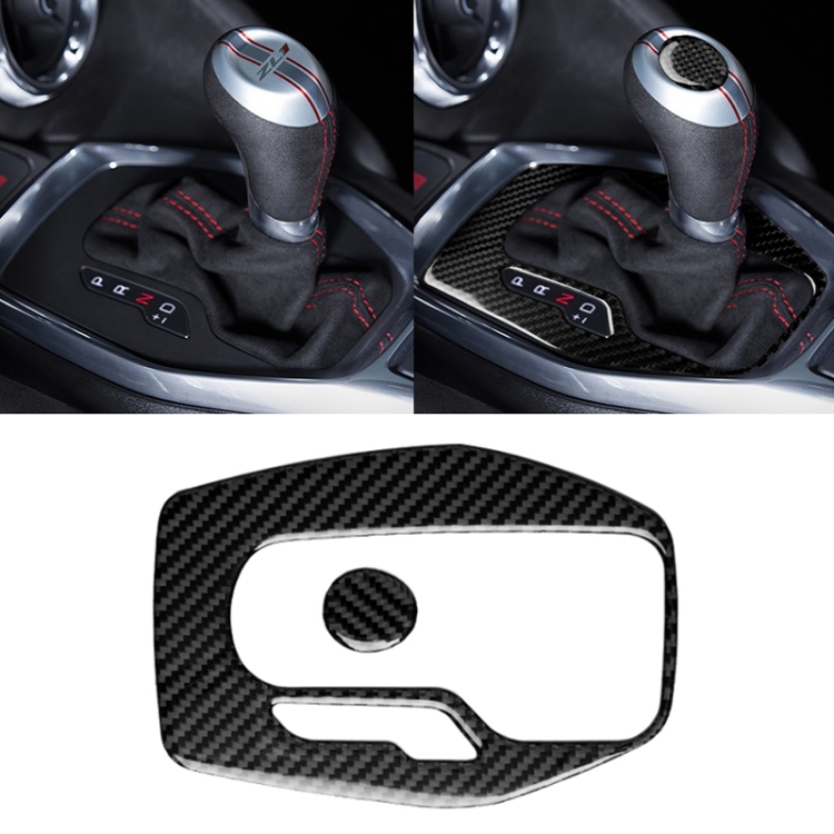 2 in 1 Car Carbon Fiber Gear Frame Decorative Sticker for Chevrolet Camaro 2017-2019