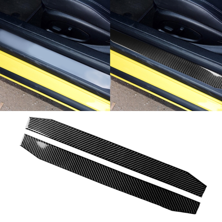 2 PCS Car Carbon Fiber Welcome Pedal Decorative Sticker for Chevrolet Camaro 2017-2019