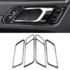 4 PCS Carbon Fiber Car Door Handle Frame Decorative Sticker for Porsche Macan