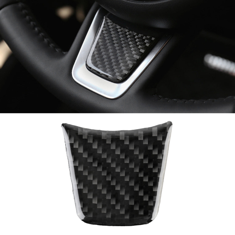 Carbon Fiber Car Steering Wheel Decorative Sticker for Jaguar F-PACE 2016-2020