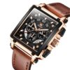 OLEVS 9919 Square Dial Chronograph Luminous Quartz Watch for Men