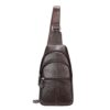 6076 Casual Top Layer Cowhide Crossbody Chest Bag For Men and Women