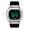 SANDA 9006 Tempered Mirror Luminous Waterproof Dual Display Electronic Watch