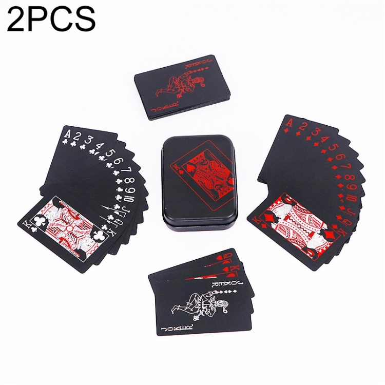 2 PCS Plastic Waterproof PVC Poker Cards