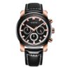 Ochstin 5111B Multifunctional Business Waterproof Luminous Leather Strap Quartz Watch