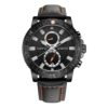 Ochstin 6045A Multifunctional Quartz Luminous Genuine Leather Men Watch