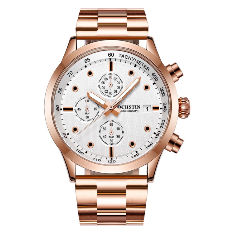 Fashion Steel Strap Multifunctional Quartz Men Watch