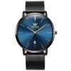 OLEVS 5869 Men Business Waterproof Steel Strap Quartz Watch