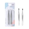 Stainless Steel Eyebrow Clip Suit Flat Bevel Eyebrow Clamp Tweezers