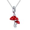 S925 Silver Small Mushroom DIY Bracelet Accessories