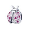 S925 Sterling Silver Ladybug Zircon Beads DIY Bracelet Necklace Accessories