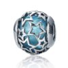 S925 Sterling Silver Bright Starry Sky Beads DIY Bracelet Necklace Accessories