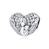 S925 Sterling Silver Pendant Motherly Love Relief Beads DIY Bracelet Necklace Accessories