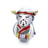 Pure Silver S925 Spring Festival God Of Wealth Beads DIY Bracelet Accessories Silver Beads