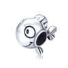 S925 Sterling Silver Simple Cute Fish Bead DIY Bracelet Necklace Accessories