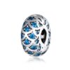 S925 Sterling Silver Blue Zircon Positioning Buckle Beads DIY Bracelet Necklace Accessories
