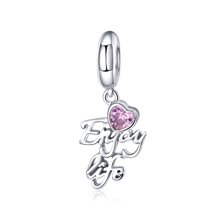 Love Life S925 Sterling Silver Accessories Pendant DIY Necklace Bracelet Pendant