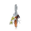 S925 Sterling Silver Cozy Summer Head Pendant DIY Bracelet Necklace Accessories