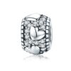 S925 Sterling Silver Shine My Heart Beads DIY Bracelet Necklace Accessories