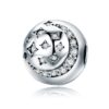 S925 Sterling Silver Exquisite Life Star Diamond Beads DIY Bracelet Necklace Accessories