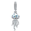 S925 Sterling Silver Jellyfish Pendant DIY Bracelet Necklace Accessories