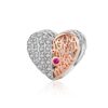 S925 Sterling Silver Pendant Mothers heart Beads DIY Bracelet Necklace Accessories