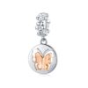 S925 Sterling Silver Gold Butterfly Pendant DIY Bracelet Necklace Accessories