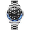 OLEVS 3610 Men Steel Strap Luminous Waterproof Quartz Watch