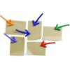 6pcs / Set Arrow Shape Fridge Magnet 3D Whiteboard Message Stickers