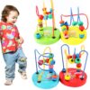 Educational Baby Kids Wooden Around Beads Toy Toddler Infant Intelligence Toys