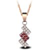 18k Gold Plated Irregular Geometry Crystal Pendant Necklace For Female, 43*13 mm