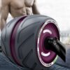 Automatic Rebound Abdominal Roller Round Home Office Mute Fitness Equipment for Man / Woman