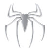 Metal Spider Style Chrome Badges(Silver)
