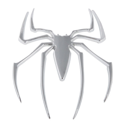 Metal Spider Style Chrome Badges(Silver)