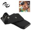 360 Degree Rotation Backpack Rec-Mounts Clip Clamp Mount for GoPro, Insta360, DJI and Other Action Cameras(Black)