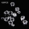 100 PCS Transparent Plastic Camera Lens Frame for iPhone 5 & 5S & 5C(Transparent)