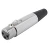3 Pin XLR Female Plug Microphone Connector Adapter