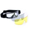 X800 Goggle UV400 Protection with Transparent / Black / Yellow Lens(Black)