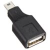 Mini USB Male to USB 2.0 Female Adapter with OTG Function(Black)