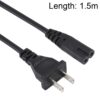 High Quality 2 Prong Style US Notebook AC Power Cord, Length: 1.5m