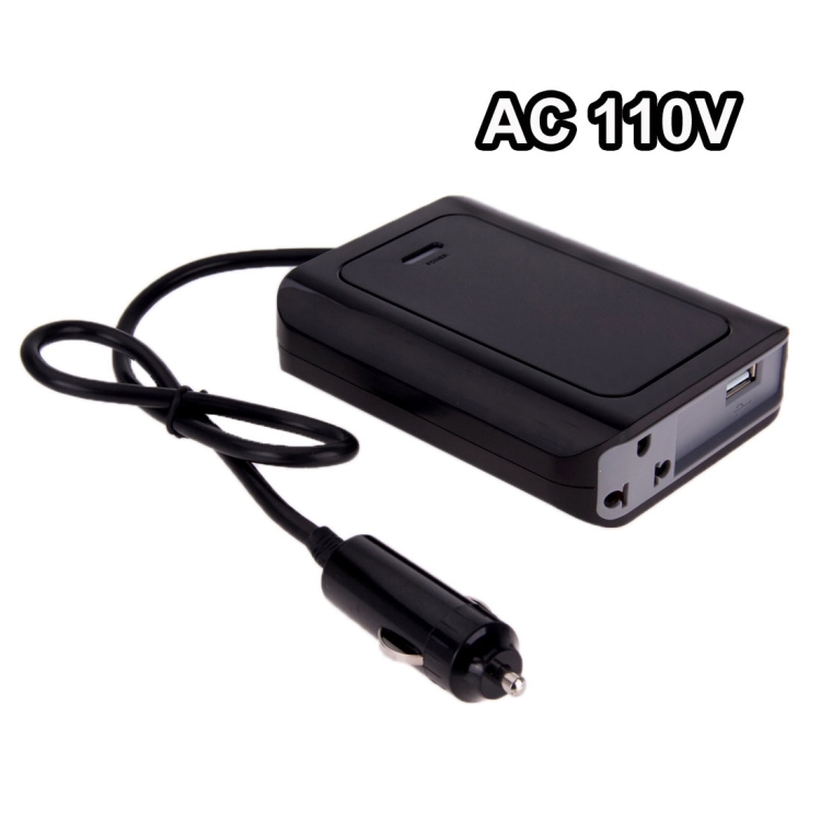 DY-200N, 200W DC 12V to AC Car Power Inverter with 500mA USB Port & EU / US Power Socket