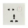 Electric Wall Switch and Socket, EU / AU / US Plug Socket with 1 Switch