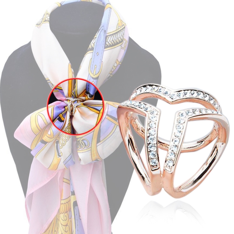 Scarf  Buckle Accessories Brooch Simple Three Square Crystal Shawl