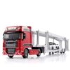 Alloy 1:50 Double-Deck Car Transporter Truck Diecast Vehicle Model Toy