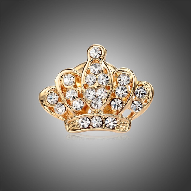 Mini Crown Shape Brooch For Woman