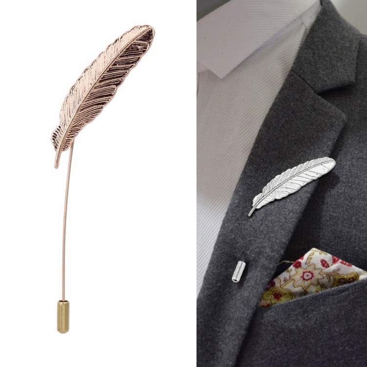 Cute Leaf Feather Needle Pin Brooch