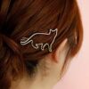 Lovely Metal Cat Shape Girls Hair Clip Fashion Hair Accessories