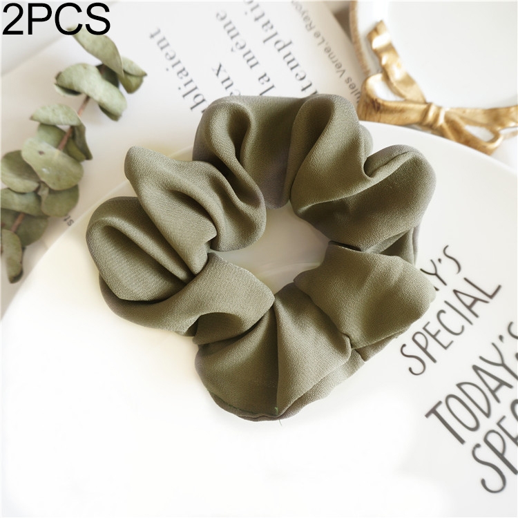 2 PCS Large Intestine Ring Hair Band Women Fabric Ponytail Seamless Stretch Hair Jewelry