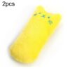 2 PCS Teeth Grinding Catnip Toys Funny Interactive Plush Cat Toy Pet Kitten Chewing Toy  Claws Thumb Bite Cat mint for Cats