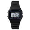 HONHX F-91W Analog Digital Motion LED Silicone Strap Multifunction Electronic Watch